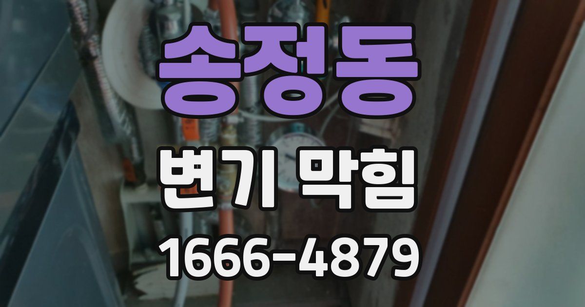송정동 변기 막힘