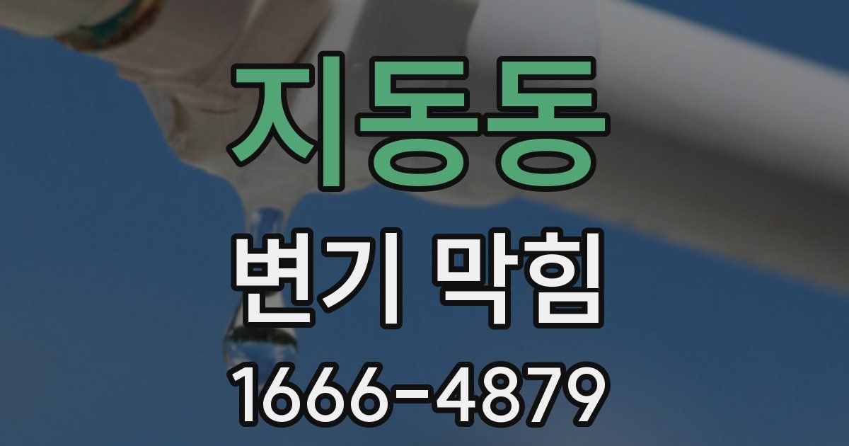 지동동 변기 막힘