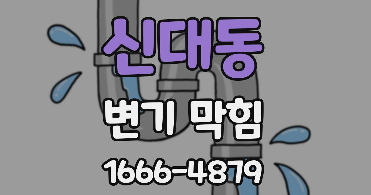 신대동 변기 막힘