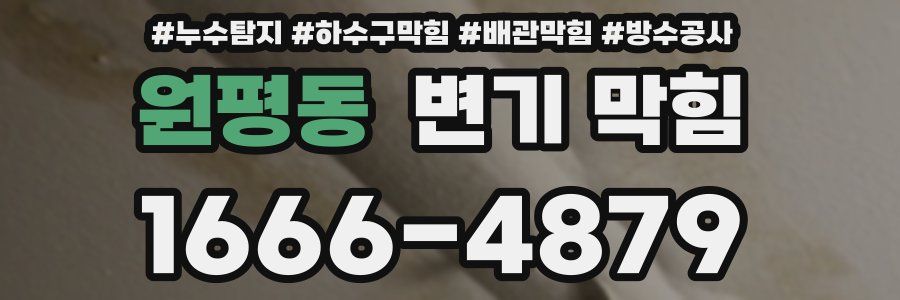 원평동 변기 막힘