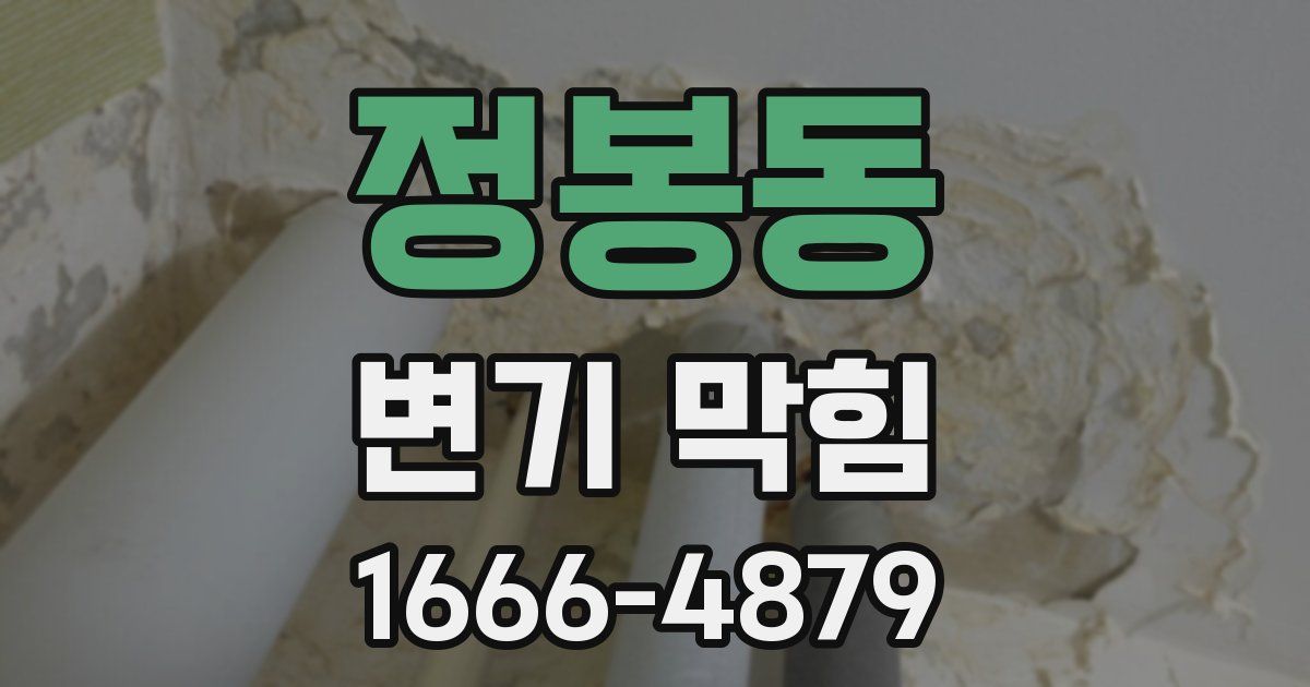 정봉동 변기 막힘