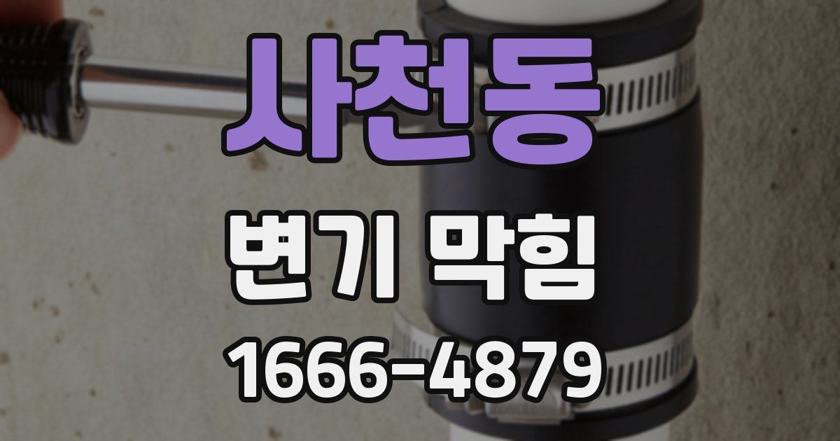 사천동 변기 막힘