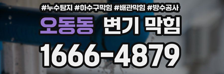 오동동 변기 막힘