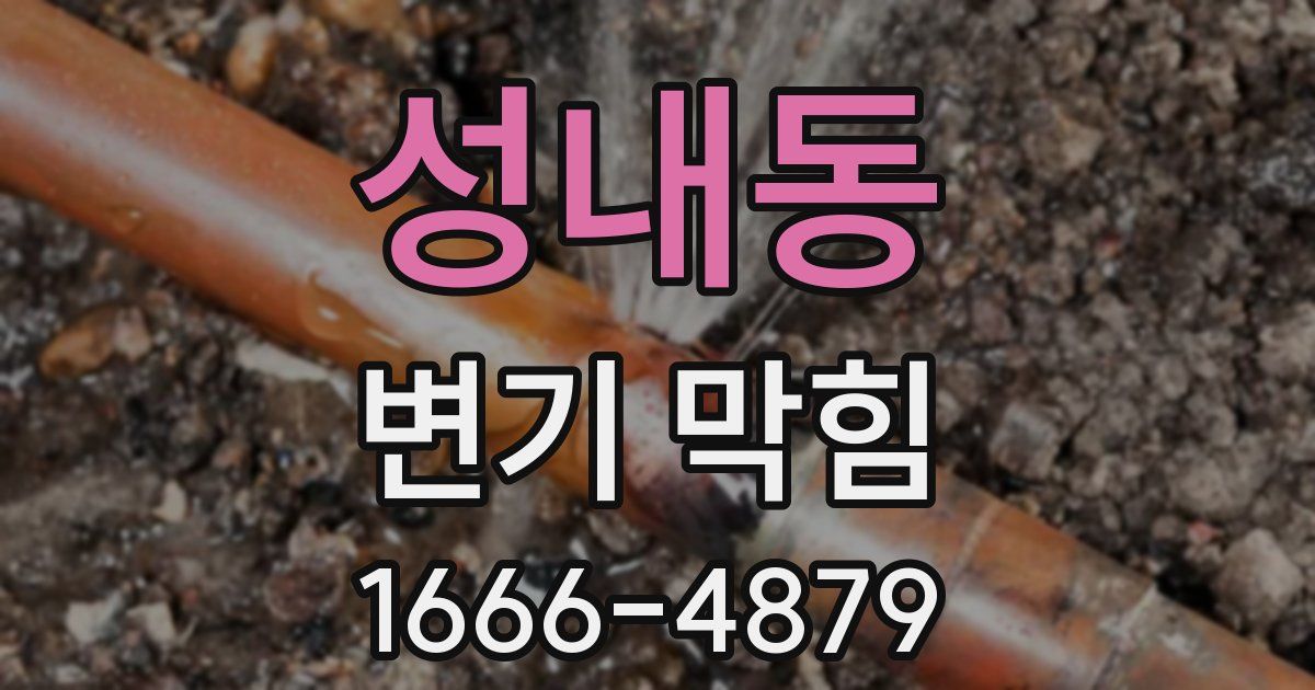 성내동 변기 막힘