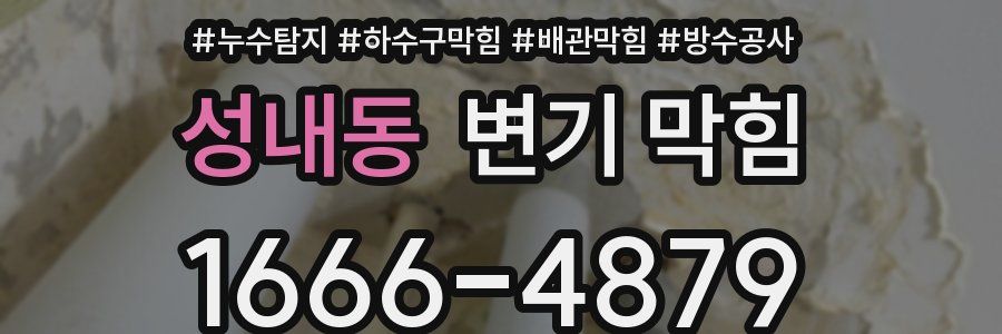 성내동 변기 막힘