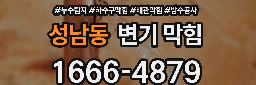 성남동 변기 막힘
