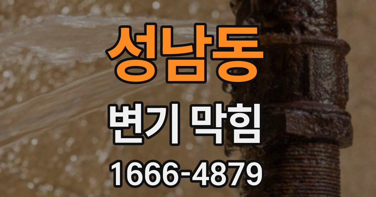 성남동 변기 막힘
