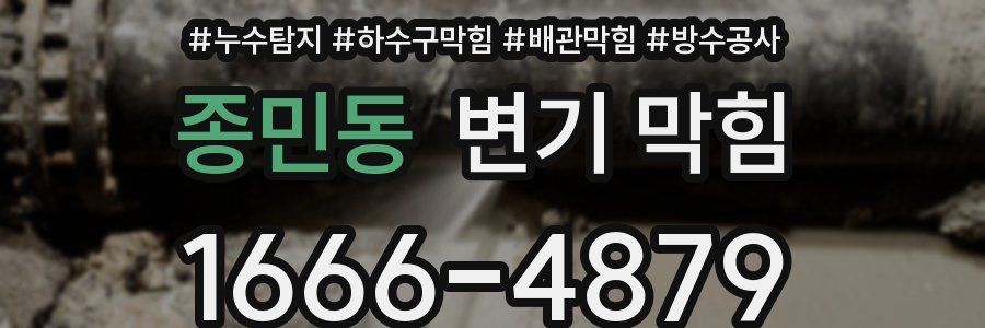 종민동 변기 막힘