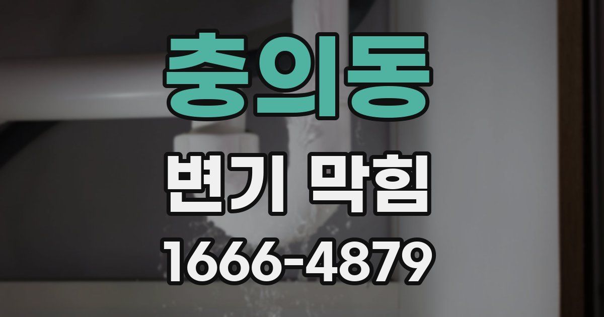 충의동 변기 막힘