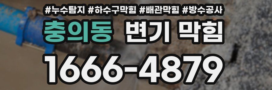 충의동 변기 막힘