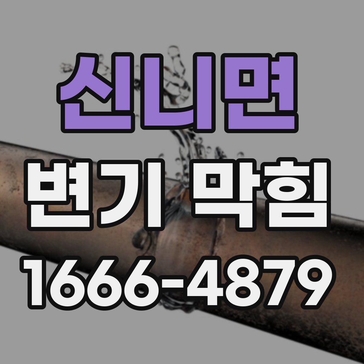 신니면 변기 막힘