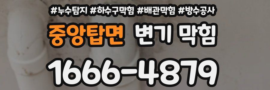 중앙탑면 변기 막힘