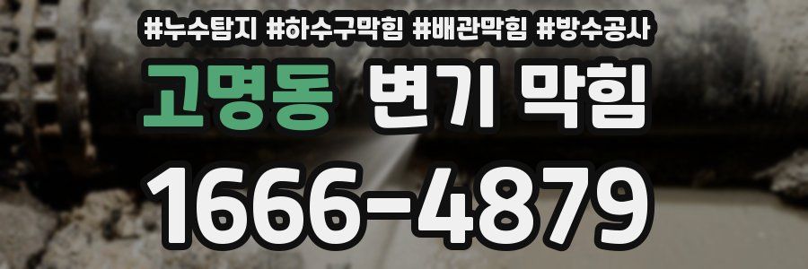 고명동 변기 막힘