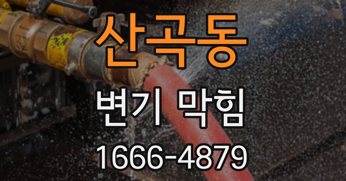 산곡동 변기 막힘