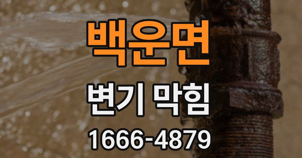 백운면 변기 막힘