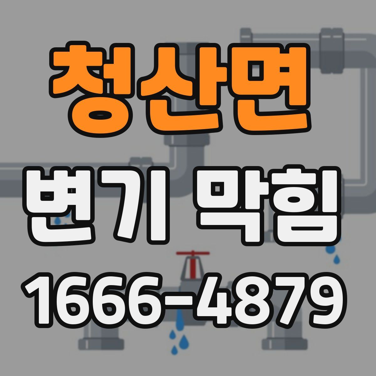 청산면 변기 막힘