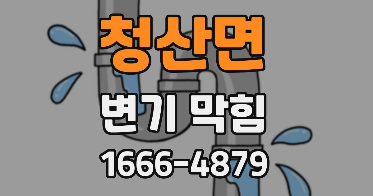 청산면 변기 막힘