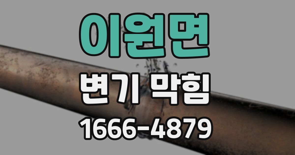 이원면 변기 막힘