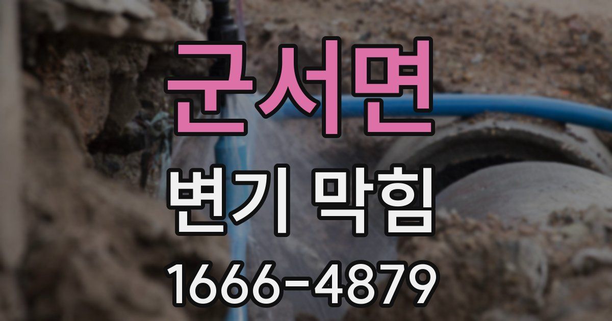 군서면 변기 막힘