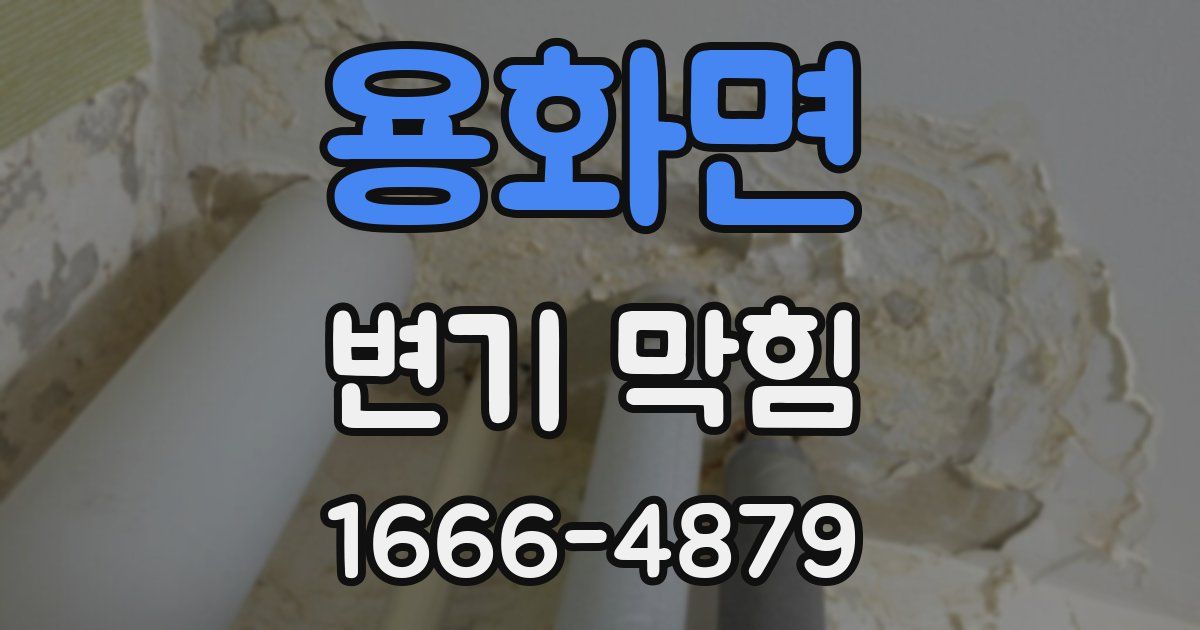 용화면 변기 막힘