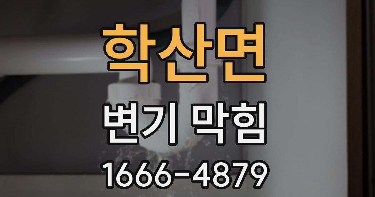 학산면 변기 막힘