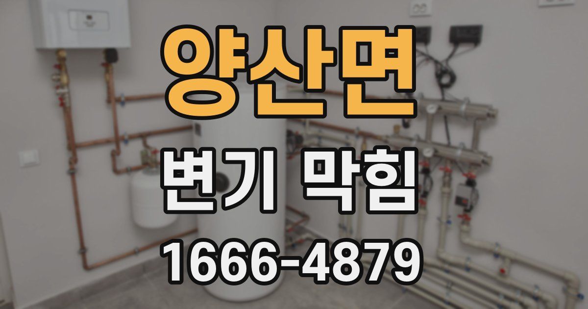 양산면 변기 막힘