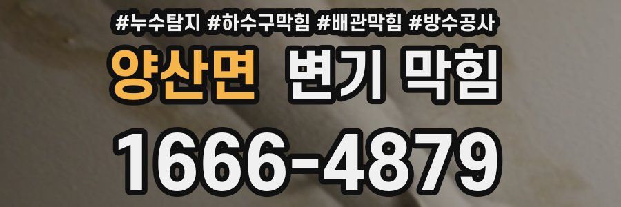 양산면 변기 막힘