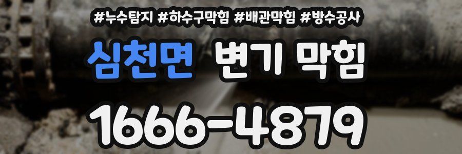 심천면 변기 막힘
