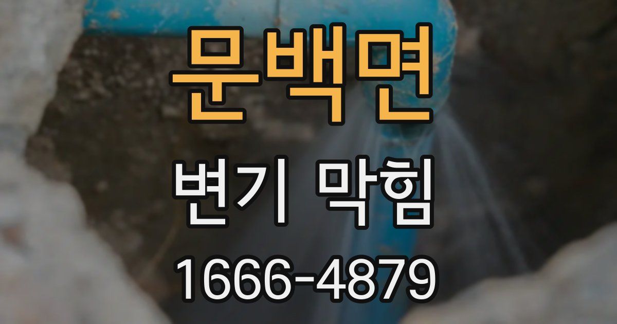 문백면 변기 막힘