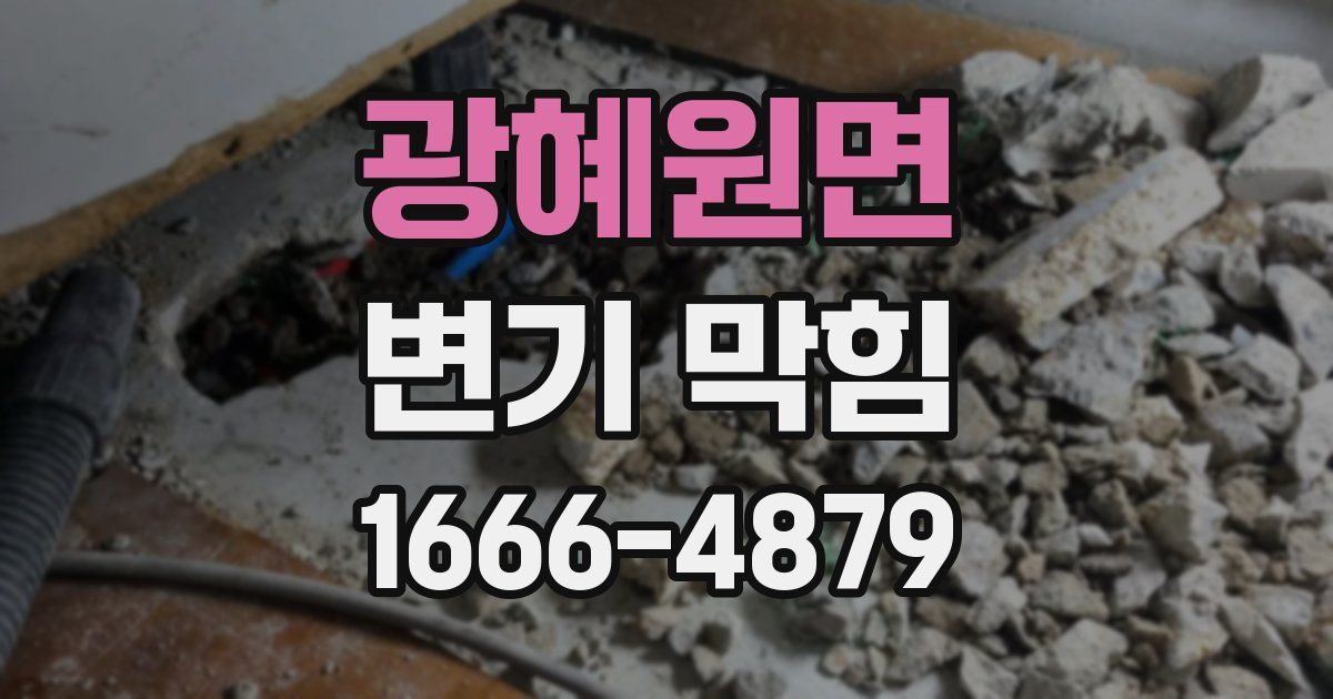 광혜원면 변기 막힘