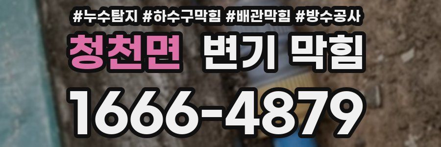 청천면 변기 막힘