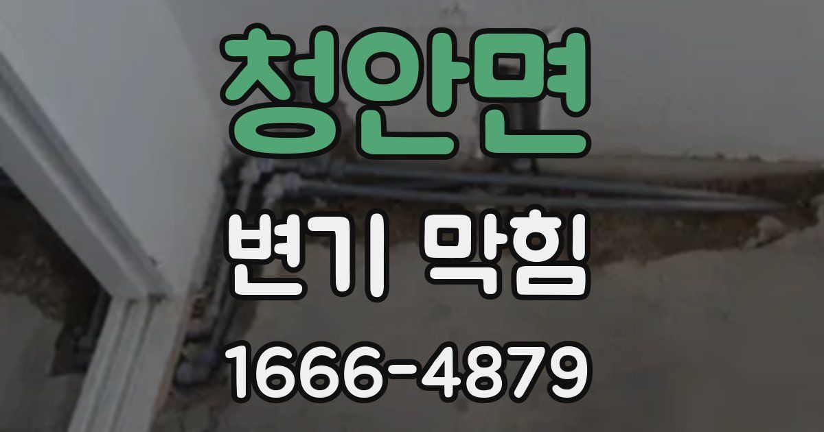 청안면 변기 막힘