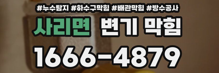 사리면 변기 막힘