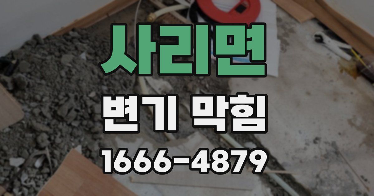 사리면 변기 막힘