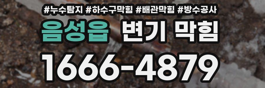 음성읍 변기 막힘