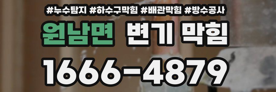 원남면 변기 막힘