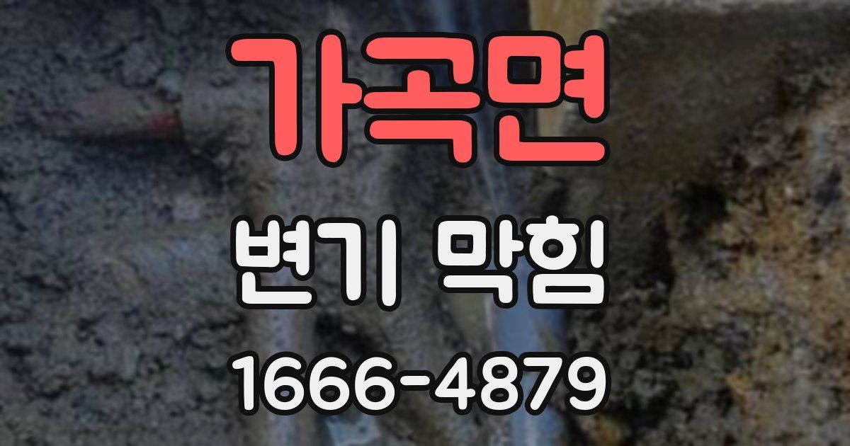 가곡면 변기 막힘