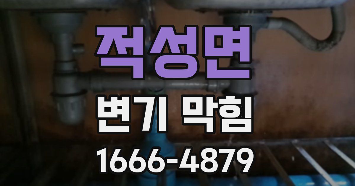 적성면 변기 막힘