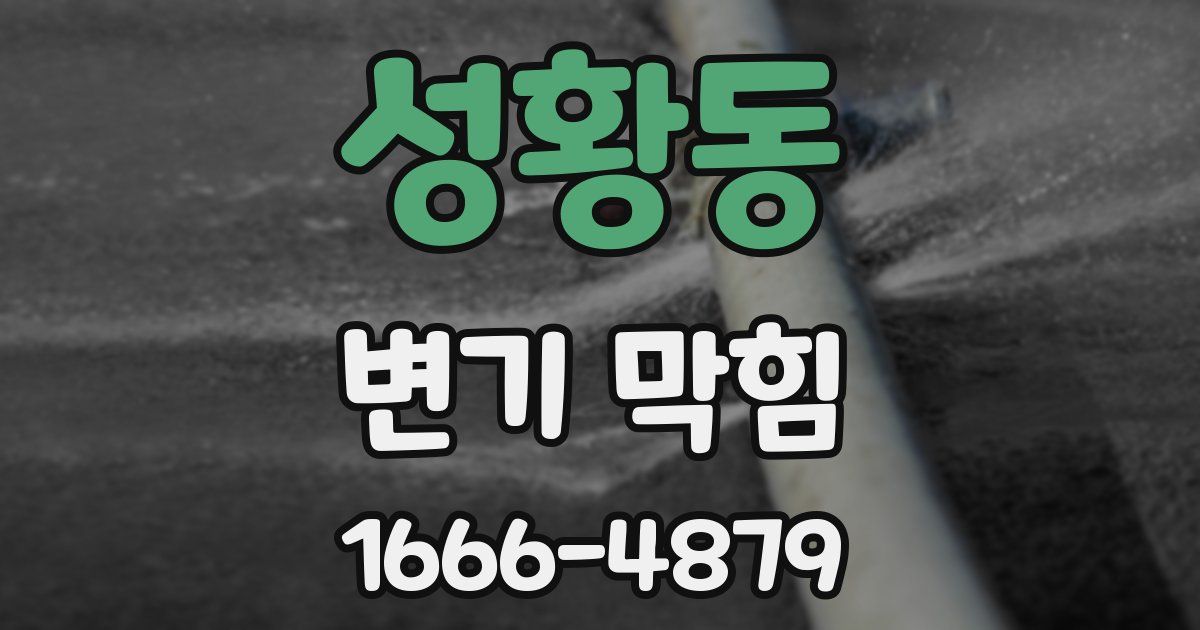성황동 변기 막힘