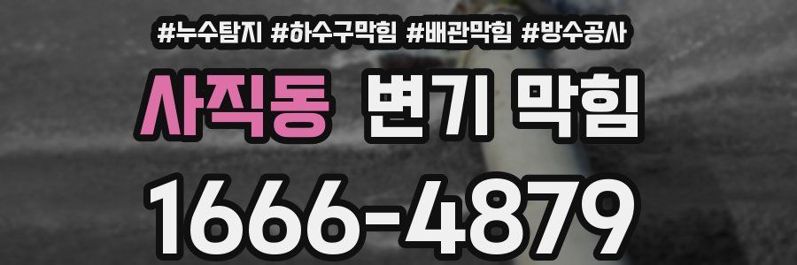 사직동 변기 막힘