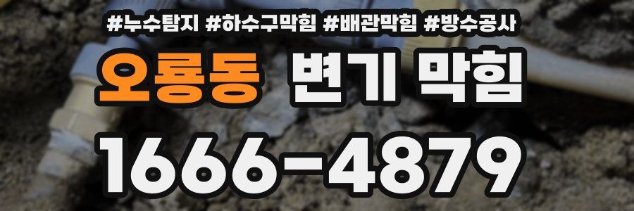 오룡동 변기 막힘