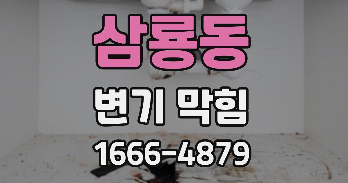 삼룡동 변기 막힘