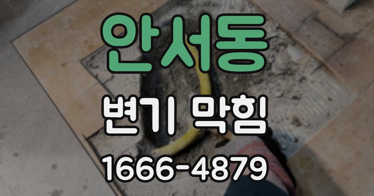 안서동 변기 막힘