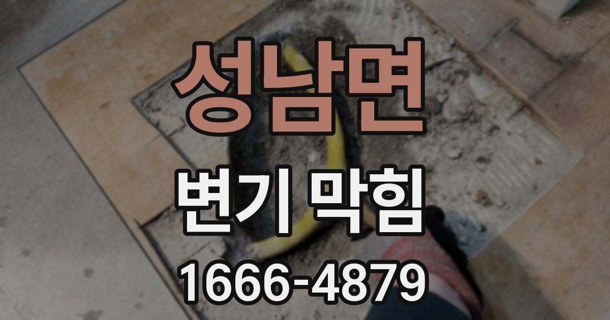 성남면 변기 막힘