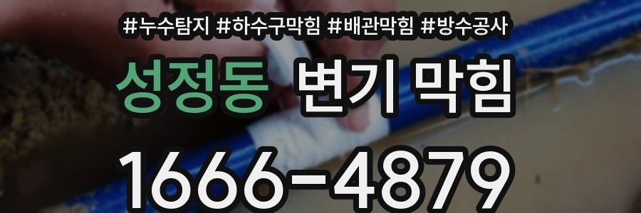 성정동 변기 막힘