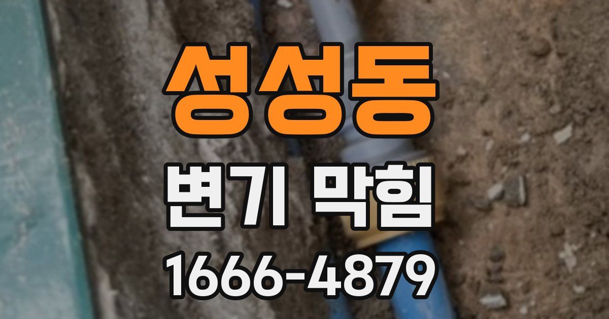 성성동 변기 막힘