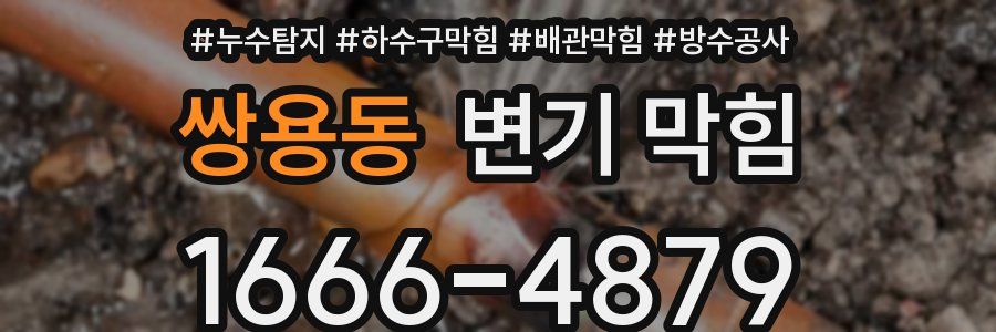 쌍용동 변기 막힘