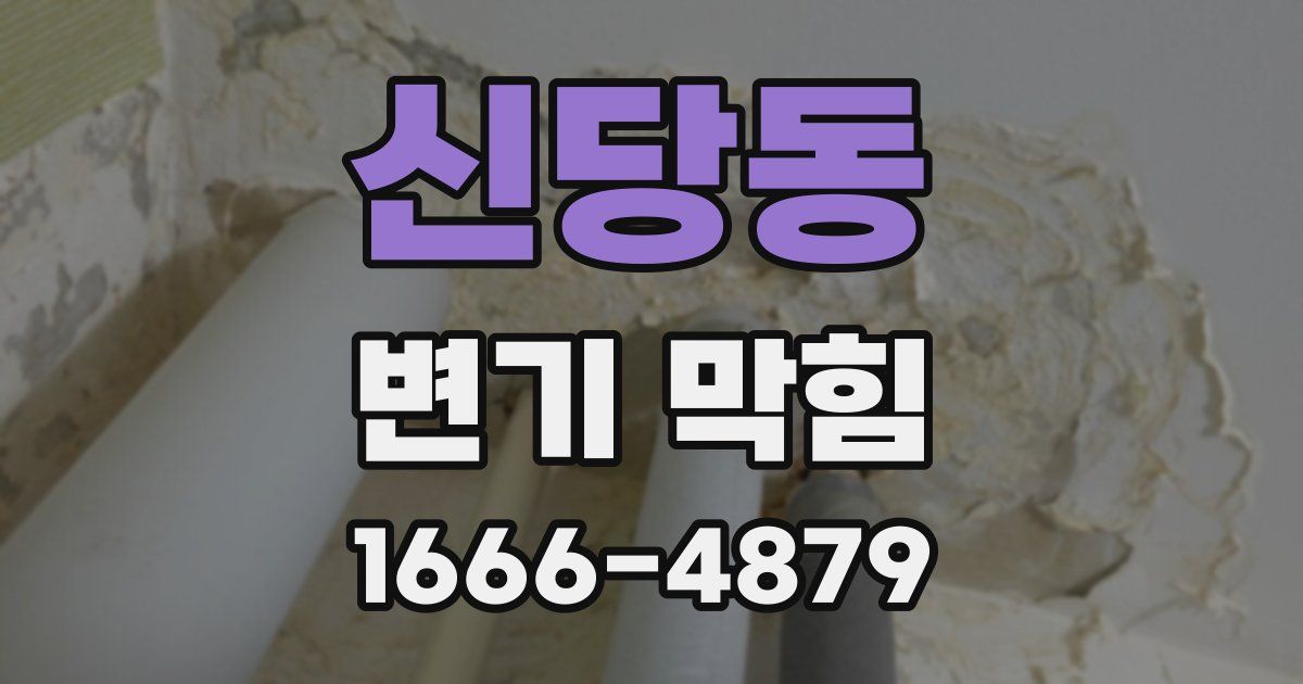 신당동 변기 막힘