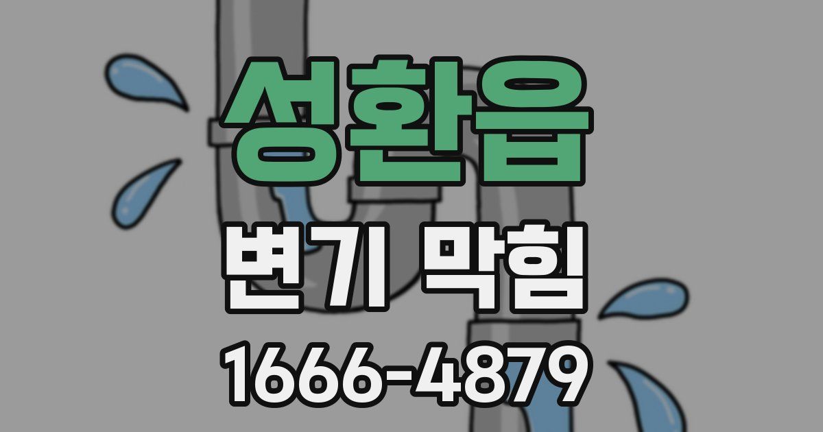성환읍 변기 막힘