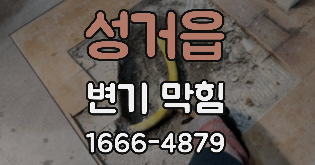 성거읍 변기 막힘